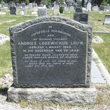 LOUW Andries Lodewickus -1944