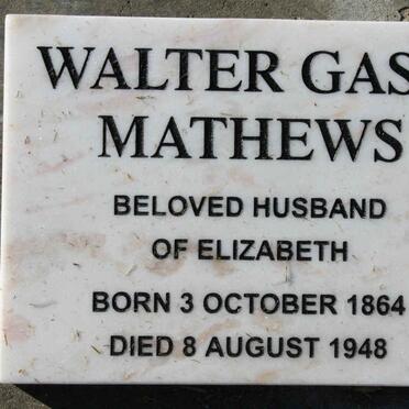 MATHEWS Walter Gash 1864-1948