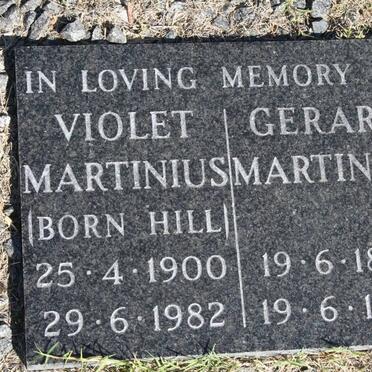 MARTINIUS Gerard 1898-1984 & Violet HILL 1900-1982