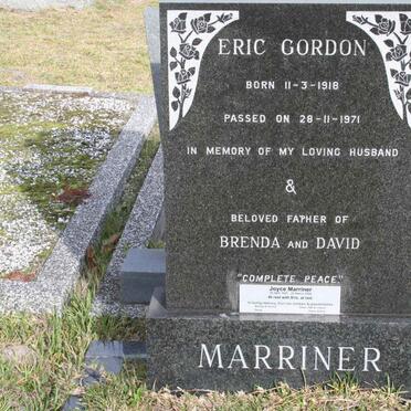 MARRINER Eric Gordon 1918-1971 & Joyce 1920-2004