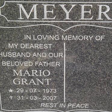 MEYER Mario Grant 1973-2007