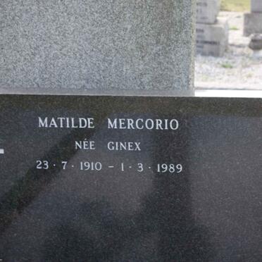 MERCORIO Matilde nee GINEX 1910-1989