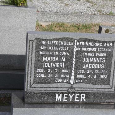 MEYER Johannes Jacobus 1904-1972 & Maria M. OLIVIER 1908-1984