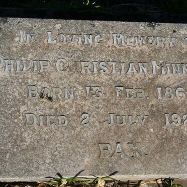 MINNAAR Philip Christian 1868-1923