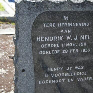 NEL Hendrik W.J. NEL 1911-1953