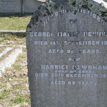 NEWNHAM George Manley -1931 &amp; Harriet  DU BARRY -1935