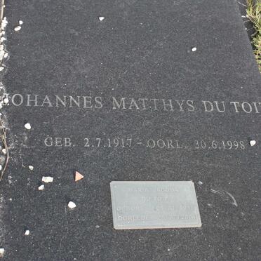 TOIT Johannes Matthys, du 1917-1998 &amp; Maria Jacoba 1915-2004
