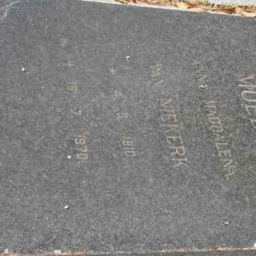 NIEKERK Anna Magdalena, van 1910-1970