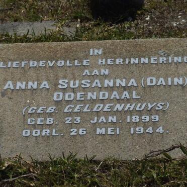 ODENDAAL Anna  Susanna nee GELDENHUYS 1899-1944