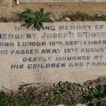 O'DONNELL Herbert Joseph 1885-1957