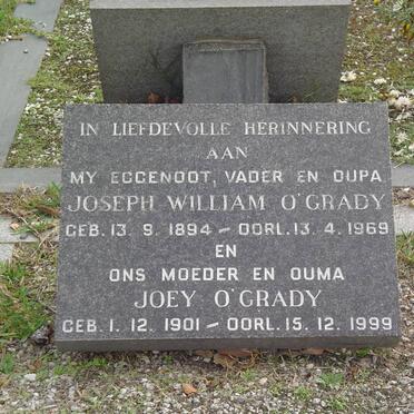 O'GRADY Joseph William 1894-1969 &amp; Joey 1901-1999