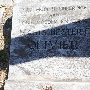 OLIVIER Maria Hester C. 1902-1979