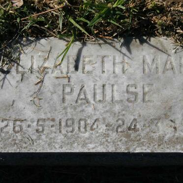 PAULSE Elizabeth Maria 1904-1978