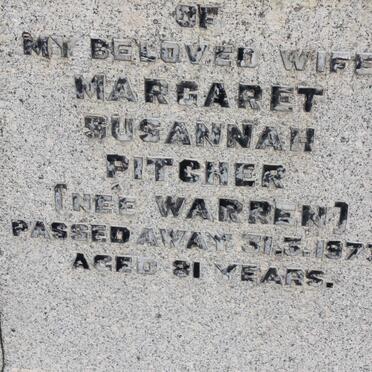 PITCHER Margaret Susannah nee WARREN  -1973