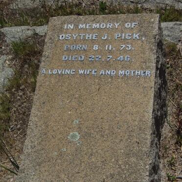 PICK Osythe J. 1873-1946