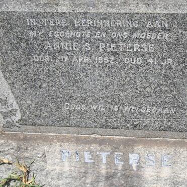 PIETERSE Annie S. -1952