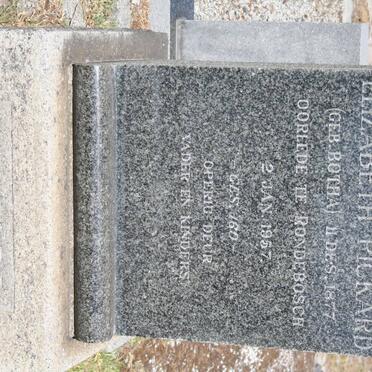 PICKARD Elizabeth nee BOTHA 1877-1957