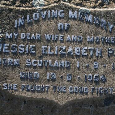 PITT Jessie Elizabeth 1887-1954