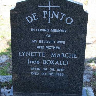 PINTO Lynette Marché, de nee BOXALL 1942-1995