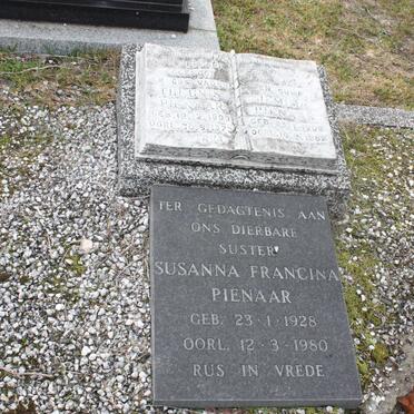PIENAAR Theunis 1899-1972 &amp; Jemima 1909-1982 :: PIENAAR Susanna Francina 1928-1980