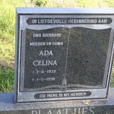 PLAATJIES Ada Celina 1939-1998