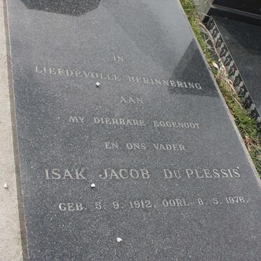 PLESSIS Isak Jacob, du 1912-1976