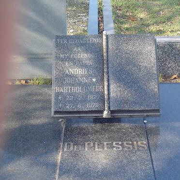 PLESSIS Andries Johannes Bartholomeus, du 1927-1970 