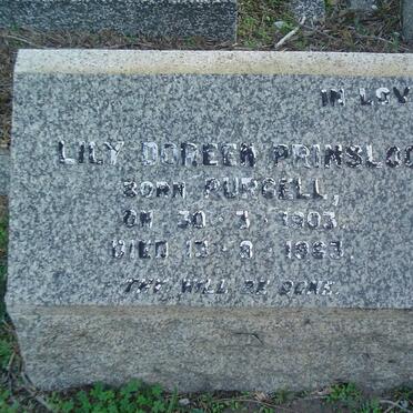 PRINSLOO Lily Doreen nee PURGELL 1903-1963