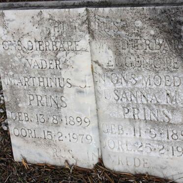 PRINS Marthinus J. 1899-1979 &amp; Susanna M.C. 1895-1975