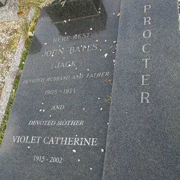 PROCTER John Bates 1908-1971 &amp; Violet Catherine 1915-2002