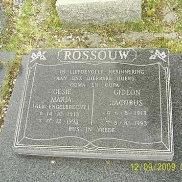 ROSSOUW Gideon Jacobus 1913-1993 &amp; Gesie Maria ENGELBRECHT 1913-1992