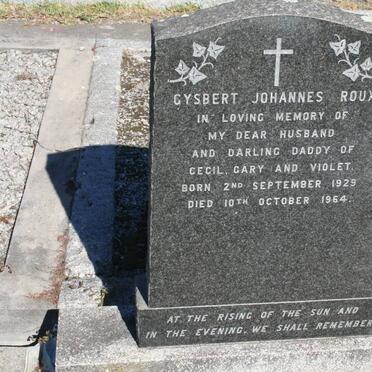 ROUX Gysbert Johannes 1929-1964