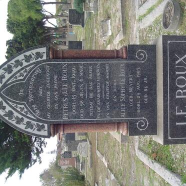 ROUX Petrus J., le -1949 &amp; Alice Sophy MEYER -1983