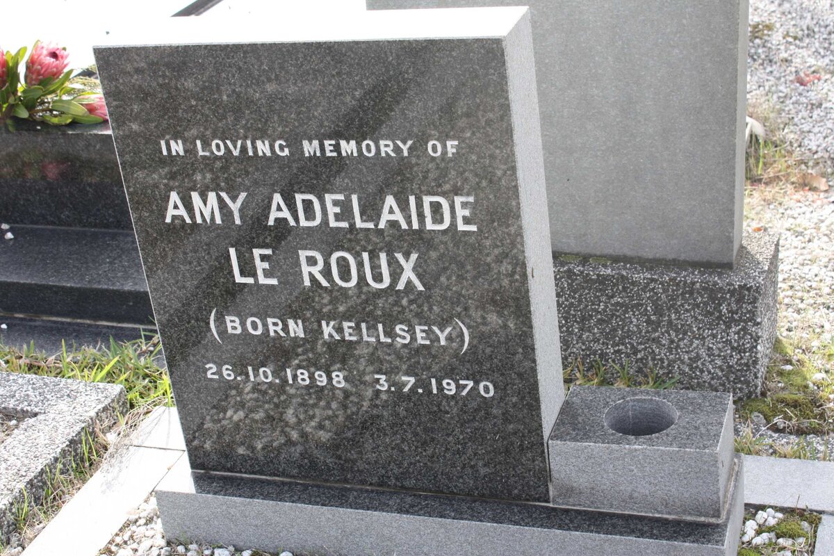 ROUX Amy Adelaide, le  nee KELLSEY 1898-1970