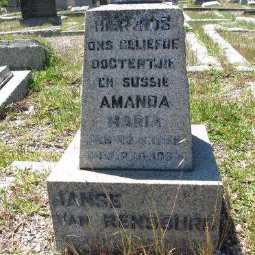 RENSBURG Amanda Maria, Janse van 1955-1967