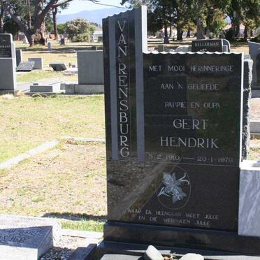 RENSBURG Gert Hendrik, van 1910-1979