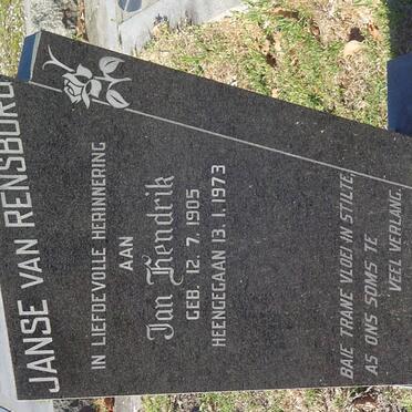 RENSBURG Jan Hendrik, Janse van 1905-1973