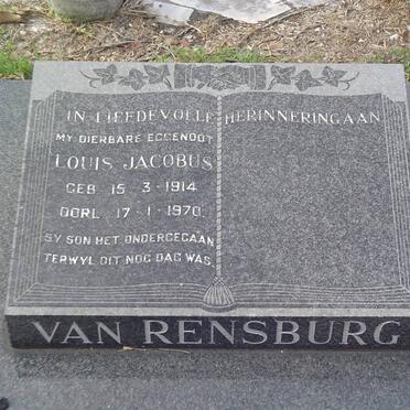 RENSBURG Louis Jacobus, van 1914-1970