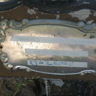 RAPAGADIE Andrew Benjamin 1960-2???