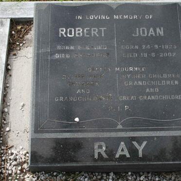 RAY Robert 1910-1982 &amp; Joan 1923-2002