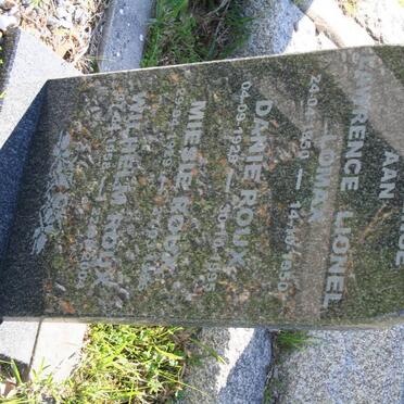 ROUX Danie 1929-1995 &amp; ROUX Miesie 1929-1996 :: ROUX Wilhelm 1958-2004 :: LOMAX Lawrence Lionel 1950-1950