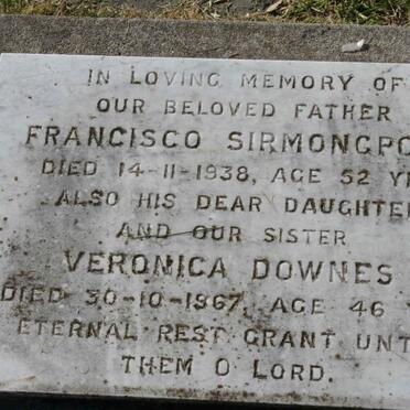 SIRMONGPONG Francisco -1938 :: DOWNES Veronica -1967