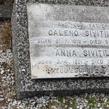SIVITILLI Caleno 1918-1973 &amp; Anna 1891-1972