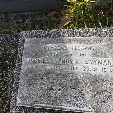 SNYMAN Michiel Hendrik 1915-1970