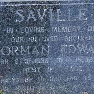 SAVILLE Norman Edward 1938-1987