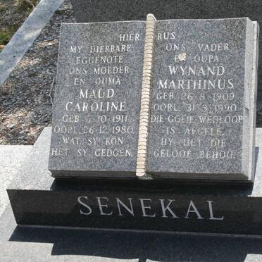 SENEKAL Wynand Marthinus 1909-1990 &amp; Maud Caroline 1911-1980