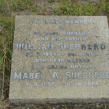 SHEPHERD William 1894-1963 &amp; Mabel A. 1896-1968