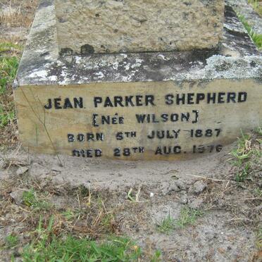 SHEPHERD Jean Parker nee WILSON 1887-1976