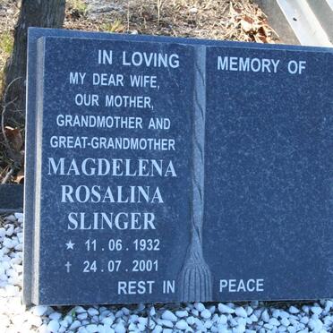 SLINGER Magdelena Rosalina 1932-2001