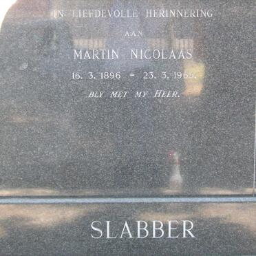 SLABBER Martin Nicolaas 1896-1965